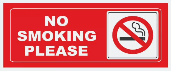 No Smoking Please Sign Sticker  / Decal