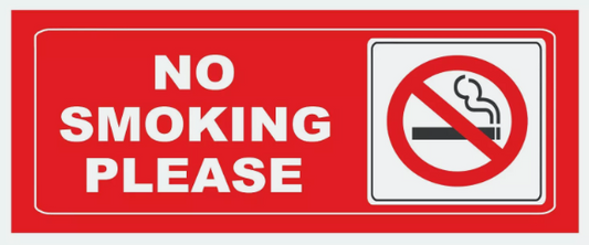 No Smoking Please Sign Sticker  / Decal