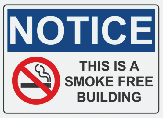 Notice This Is A Smoke Free Building Sign Decal Sticker