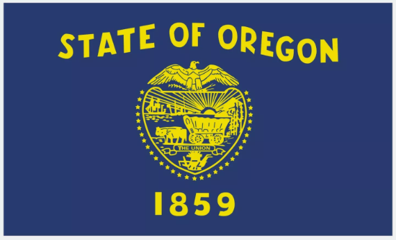 Oregon State Flag Sticker, Decal, Bumper Sticker Vacation Sticker
