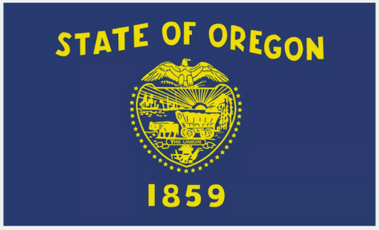 Oregon State Flag Sticker, Decal, Bumper Sticker Vacation Sticker