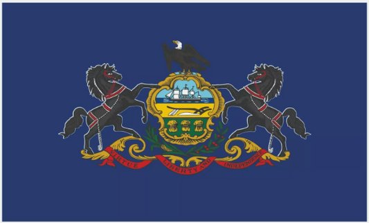 Pennsylvania State Flag Sticker, Decal, Bumper Sticker Vacation Sticker