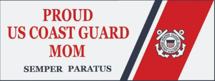Proud Coast Guard Mom Military Bumper Sticker  / Decal