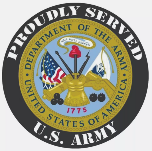 Proudly Served US Army Sticker -  Military Bumper Sticker  / Decal