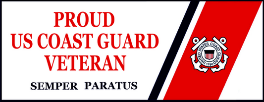 Proud Coast Guard Veteran Military Bumper Sticker  / Decal