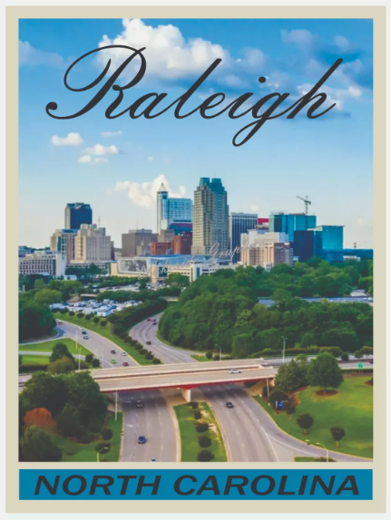 Raleigh North Carolina Sticker Decal Bumper Sticker