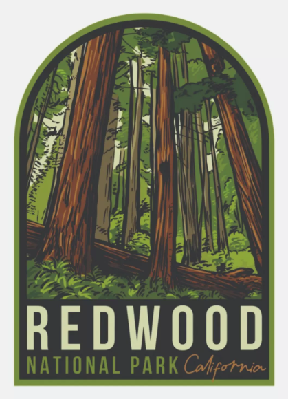 Redwood National Park Sticker California National Park Decal