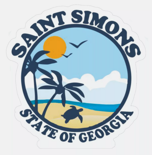 Saint Simons Island Georgia Sticker Decal Bumper Sticker