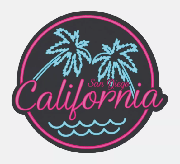 San Diego California Sticker Decal