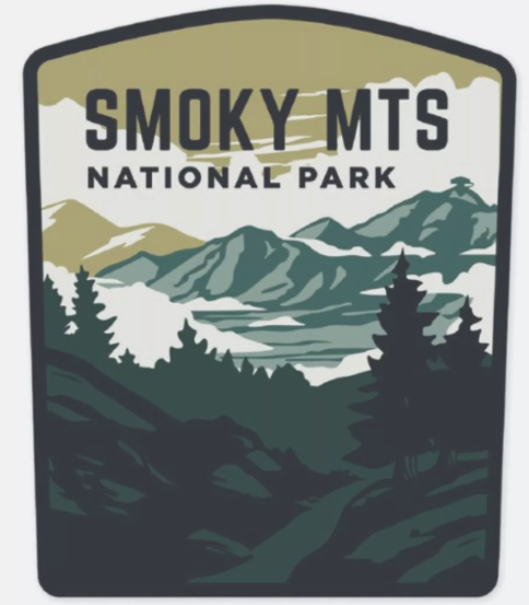 Great Smokey Mountain National Park Sticker N. Carolina Tennessee National Park