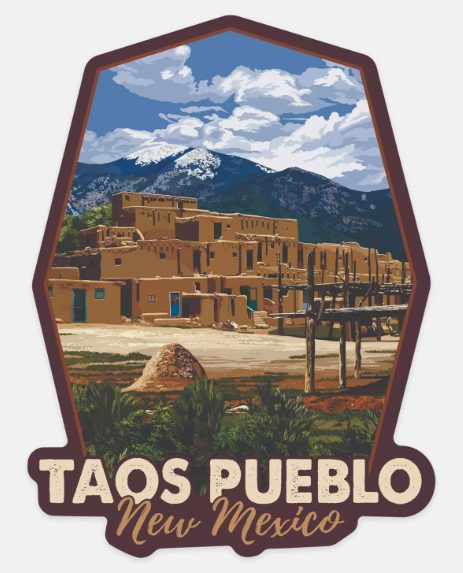 Taos Pueblo New Mexico Sticker Decal Bumper Sticker