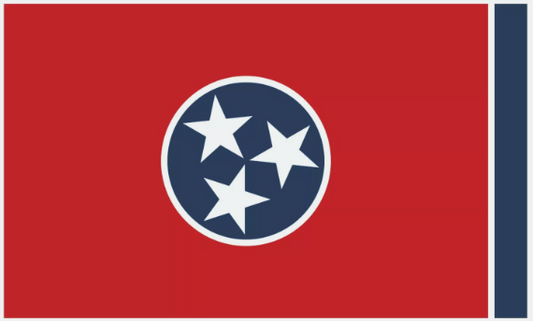 Tennessee State Flag Sticker, Decal, Bumper Sticker Vacation Sticker