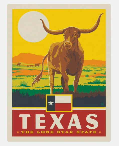 Texas The Lone Star State Sticker Decal Bumper Sticker