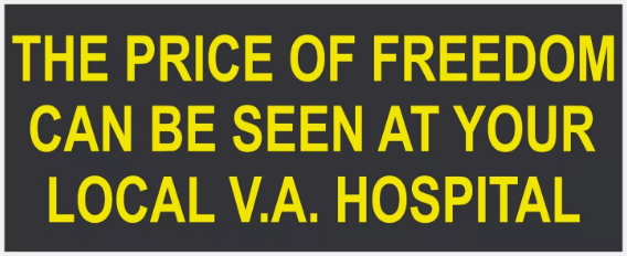 The Price Of Freedom Military Veteran Bumper Sticker  / Decal