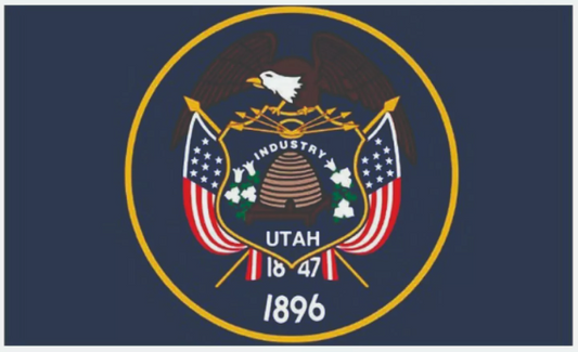 Utah State Flag Sticker, Decal, Bumper Sticker Vacation Sticker
