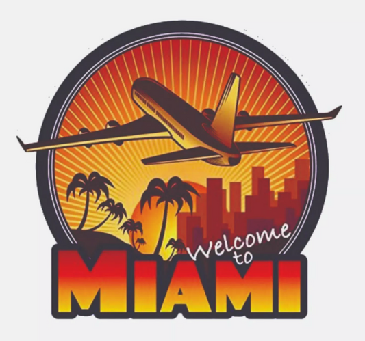 Welcome to Miami Florida Sticker Decal Bumper Sticker