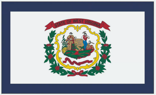 West Virginia State Flag Sticker, Decal, Bumper Sticker Vacation Sticker