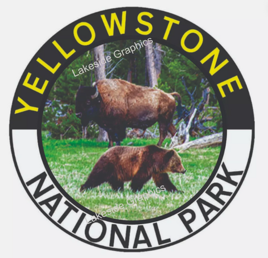 Yellowstone National Park Sticker Montana Wyoming Idaho National Park Decal