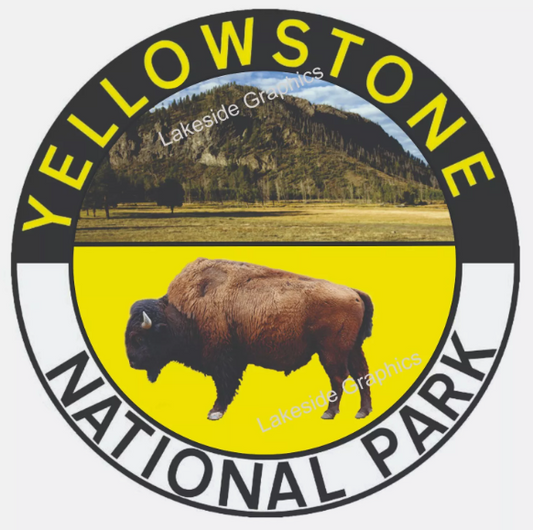 Yellowstone National Park Sticker Montana Wyoming Idaho National Park Decal