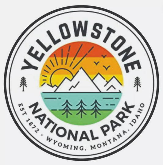 Yellowstone National Park Sticker Montana Wyoming Idaho National Park Decal