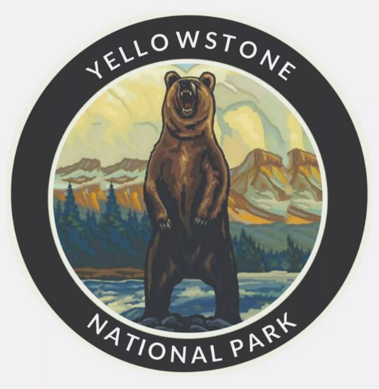 Yellowstone National Park Sticker Montana Wyoming Idaho National Park Decal